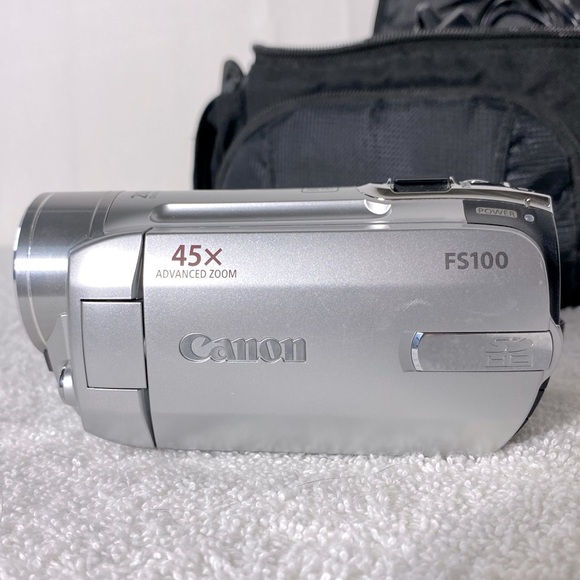 Canon FS100 Digital Video Camcorder Camera Silver Untested - Picture 6 of 16